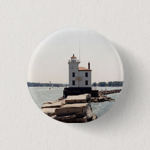Lake Erie Lighthouse Ronde Button 3,2 Cm