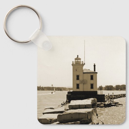 Lake Erie Lighthouse Sleutelhanger (Voorkant)