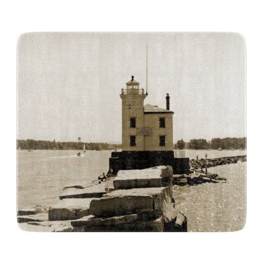 Lake Erie Lighthouse Snijplank (Voorkant)