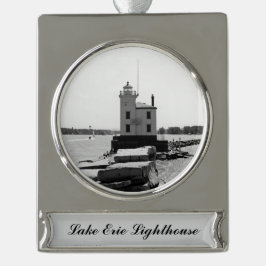 Lake Erie Lighthouse Verzilverd Banner Ornament