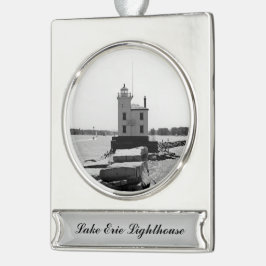 Lake Erie Lighthouse Verzilverd Banner Ornament