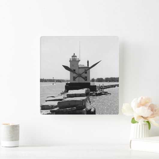Lake Erie Lighthouse Vierkante Klok (Huis)