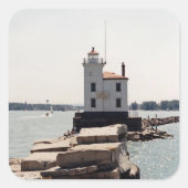 Lake Erie Lighthouse Vierkante Sticker (Voorkant)