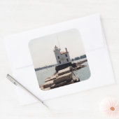 Lake Erie Lighthouse Vierkante Sticker (Envelop)