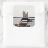 Lake Erie Lighthouse Vierkante Sticker (Tas)