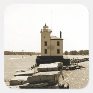 Lake Erie Lighthouse Vierkante Sticker