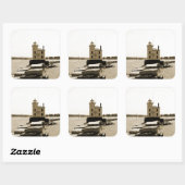 Lake Erie Lighthouse Vierkante Sticker (Vel)
