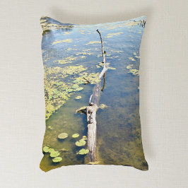 Lake Erie Metropark Turtle Log Horizontaal Accent Kussen