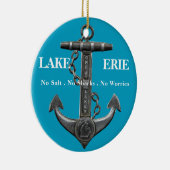 Lake Erie Patriottische noodlijdende ankerpiraat Keramisch Ornament (Rechts)