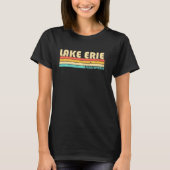 Lake Erie Pennsylvania Funny Vist Camping Summe T-shirt (Voorkant)
