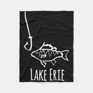 Lake Erie Pennsylvania Vissen Vis Haak Baars Forel Fleece Deken