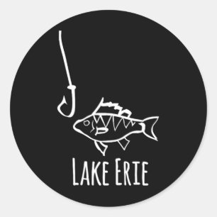 Lake Erie Pennsylvania Vissen Vis Haak Baars Tr Ronde Sticker