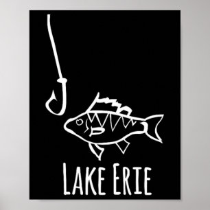 Lake Erie Pennysylvania Vissen Vis Haak Baars Tr Poster