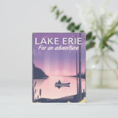 Lake Erie-reisposter Briefkaart (Staand voorkant)