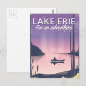 Lake Erie-reisposter Briefkaart (Voorkant / Achterkant)