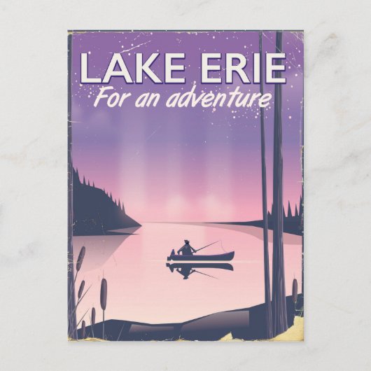 Lake Erie-reisposter Briefkaart (Voorkant)