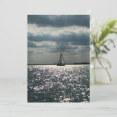 Lake Erie Sailboat Bedankkaart (Staand voorkant)