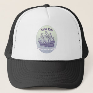 Lake Erie Sailing Ship Trucker Pet