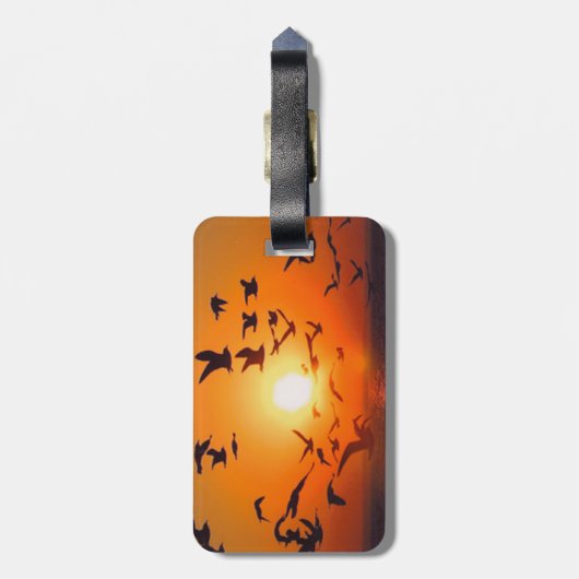 Lake Erie Sunset Bagagelabel (Achterkant verticaal)