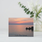 Lake Erie Sunset Briefkaart (Staand voorkant)