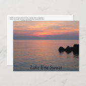 Lake Erie Sunset Briefkaart (Voorkant / Achterkant)
