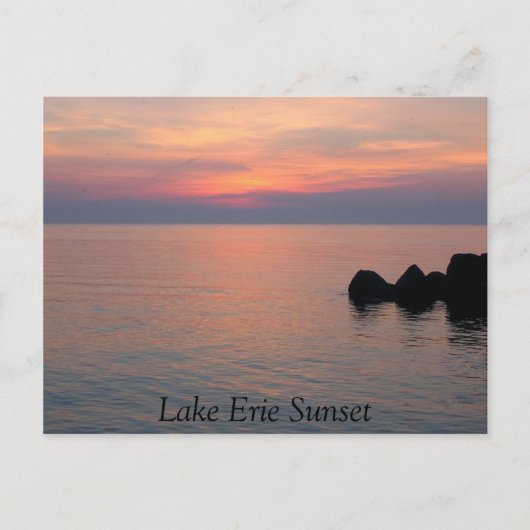 Lake Erie Sunset Briefkaart (Voorkant)