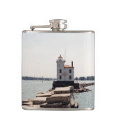 Lake Erie Vuurtoren Heupfles (Voorkant)