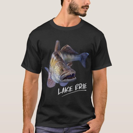 Lake Erie Walleye Vist Fisherman T-Shirt (Voorkant)