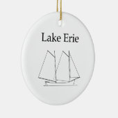 Lake Erie zeilboot Keramisch Ornament (Rechts)