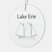 Lake Erie zeilboot Keramisch Ornament (Links)