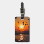 Lake Erie Zonsondergang Bagagelabel (Voorkant verticaal)