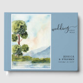 Lake Evergreen Waterverf Bestemming Bruiloft Gastenboek (Voorkant)