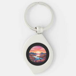 Lake Ewe zonsondergang in Schotland Sleutelhanger