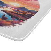 Lake Ewe zonsondergang in Schotland Snijplank (Hoek)