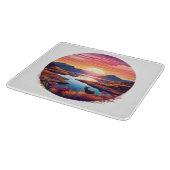 Lake Ewe zonsondergang in Schotland Snijplank (Hoek)