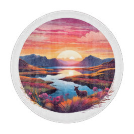 Lake Ewe zonsondergang in Schotland Snijplank