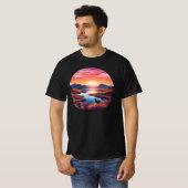 Lake Ewe zonsondergang in Schotland T-shirt (Voorkant volledig)