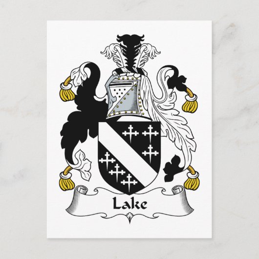 Lake Family Crest Briefkaart (Voorkant)