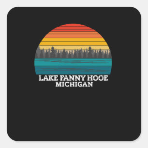 Lake Fanny Hooe Michigan Vierkante Sticker