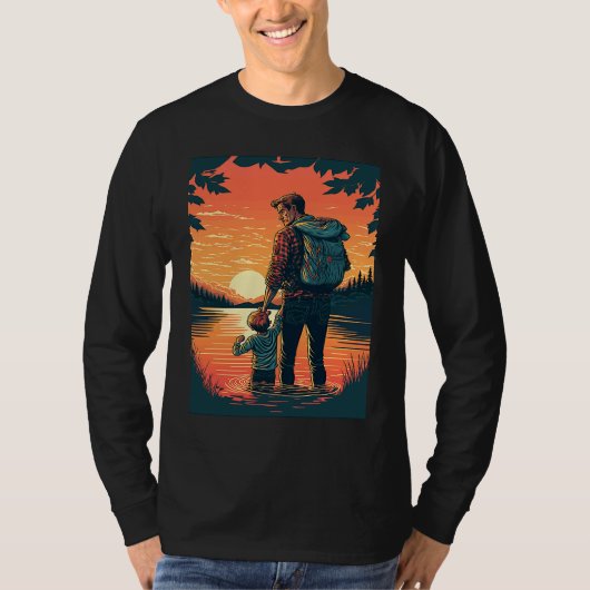 Lake Fishing Trip Father And Child Lake Adventure T-shirt (Voorkant)