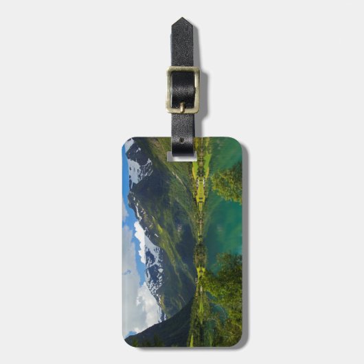 Lake Floen schilderachtig, Noorwegen Bagagelabel (Voorkant verticaal)