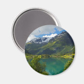 Lake Floen schilderachtig, Noorwegen Magneet (Voorkant / Achterkant)