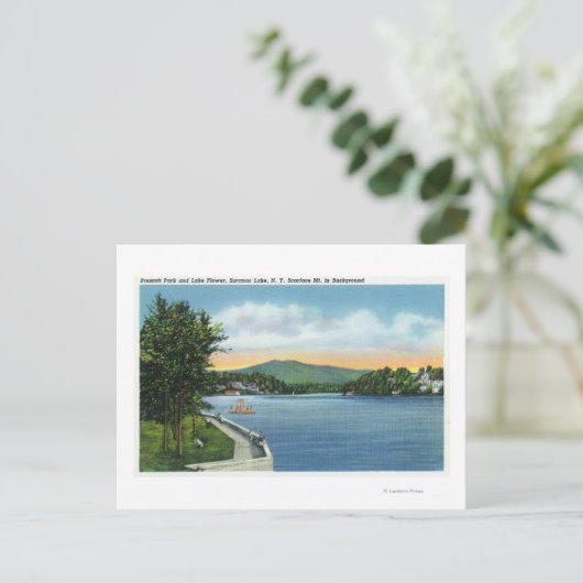 Lake Flower, Scarface Mt in Distance Briefkaart (Staand voorkant)