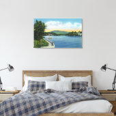 Lake Flower, Scarface Mt in Distance Canvas Afdruk (Insitu (Slaapkamer))