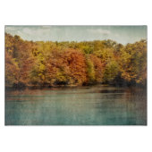 Lake Forest Bomen Monogram Glas Snijplank (Voorkant)