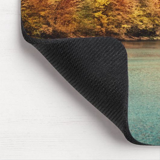 Lake Forest Bomen Water Monogram Initiaal Muismat (Hoek)