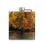 Lake Forest Bomen Water Monogram Whiskey Flask Heupfles (Achterkant)