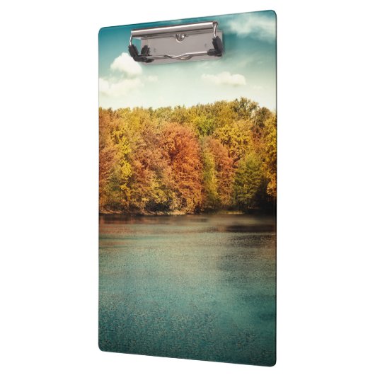 Lake Forest Trees Monogram Initiaal Clip Board Klembord (Links)