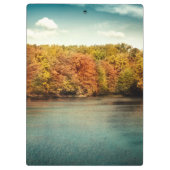 Lake Forest Trees Monogram Initiaal Clip Board Klembord (Achterkant)