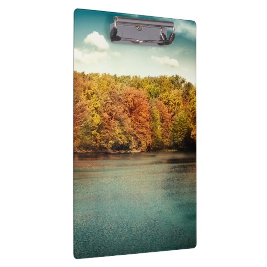 Lake Forest Trees Monogram Initiaal Clip Board Klembord (Rechts)